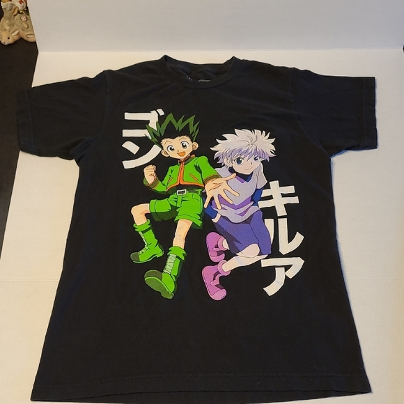 Hunter X Hunter Tops - Hunter X Hunter Anime And Manga Black Short Sleeve Tee Anime Design